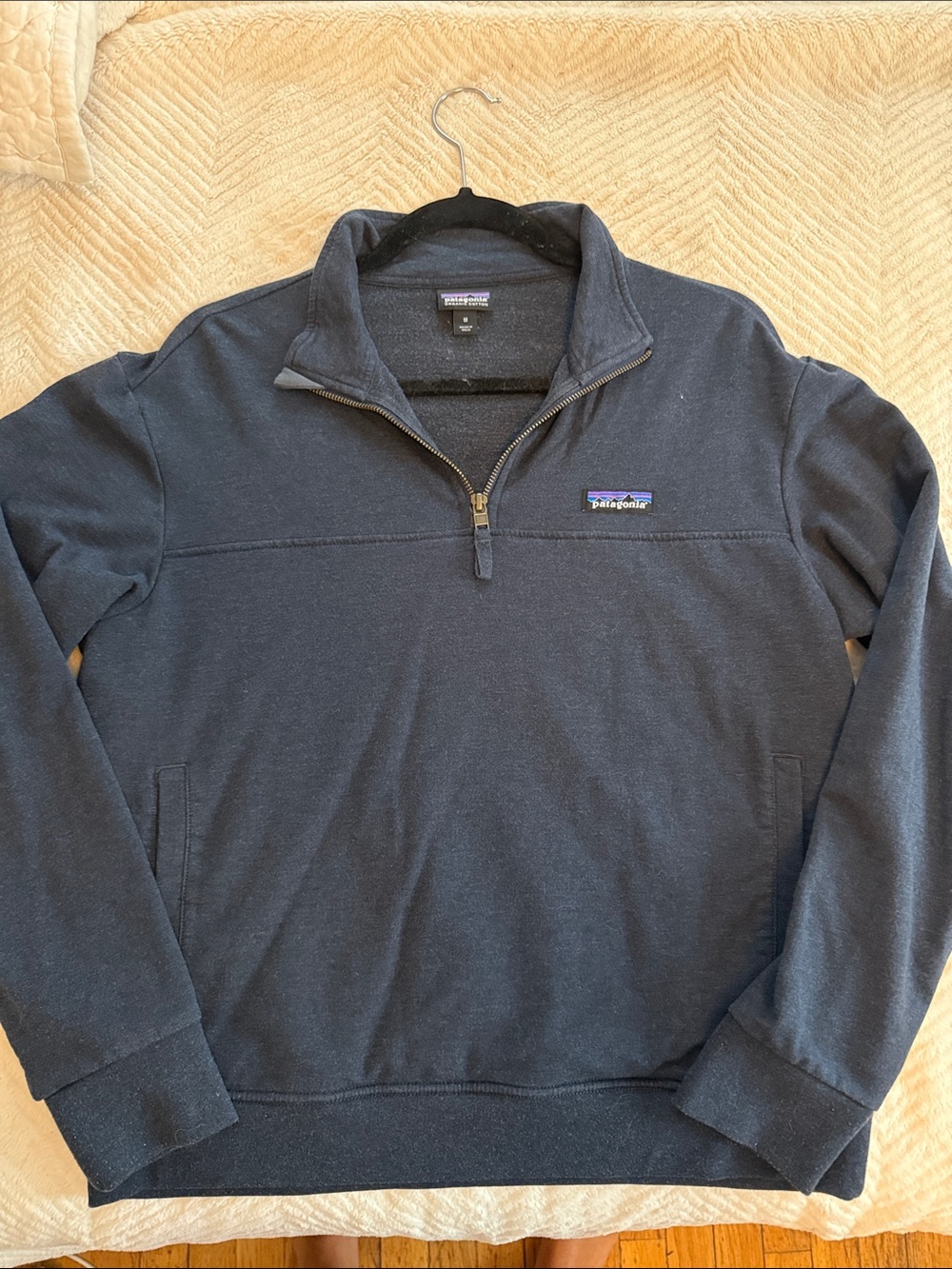Patagonia Navy Blue Quarter-Zip Pullover Fleece